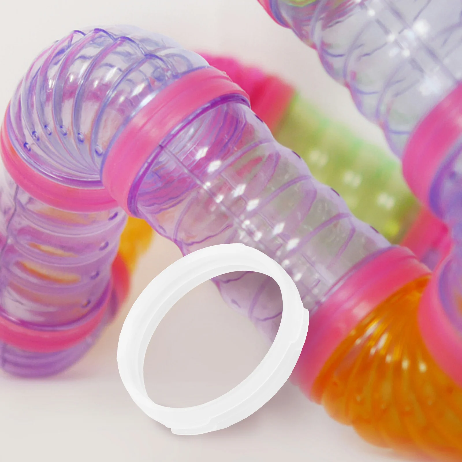 10 PCS Hamster Cage Tunnel Connected Rings Soft Replacement Tube Guinea Pig Circles Plastic Tunnels