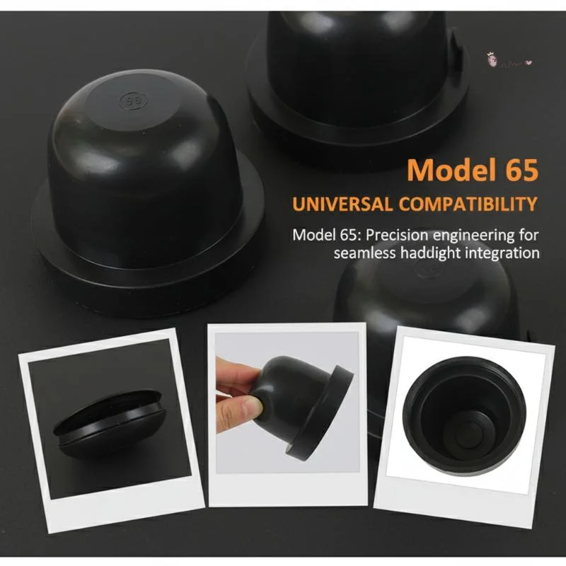 2Pcs 65MM Dia Rubber Housing Car LED Light Dust Cover Inner Dia Seal Cap Dust Cover For Car LED Headlight Lamp