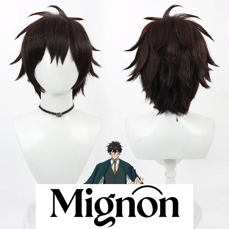 

Mashle: Magic and Muscles Ort Madl парик для косплея темно-коричневый многослойный шипы подарок на Хэллоуин