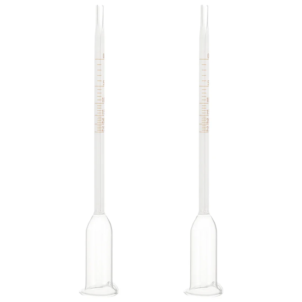 

2Pcs Glass Alcohol Hydrometer Dual Scale Home Brew Tool Easy Measurement Homemade Wine Beer Alcoholmeter Tester