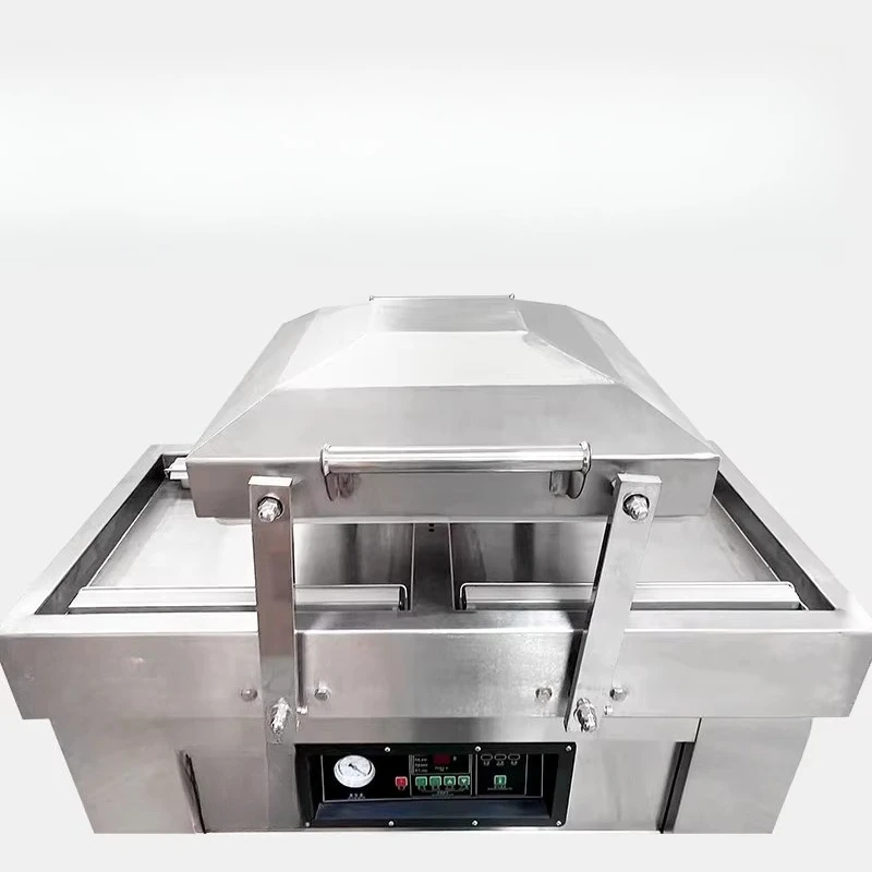 Double Chamber Vacuum Packing Machine  Tea Morocco Peanut Dates Food Thermoforming Automatic Vacuum Sealer Packing Machine