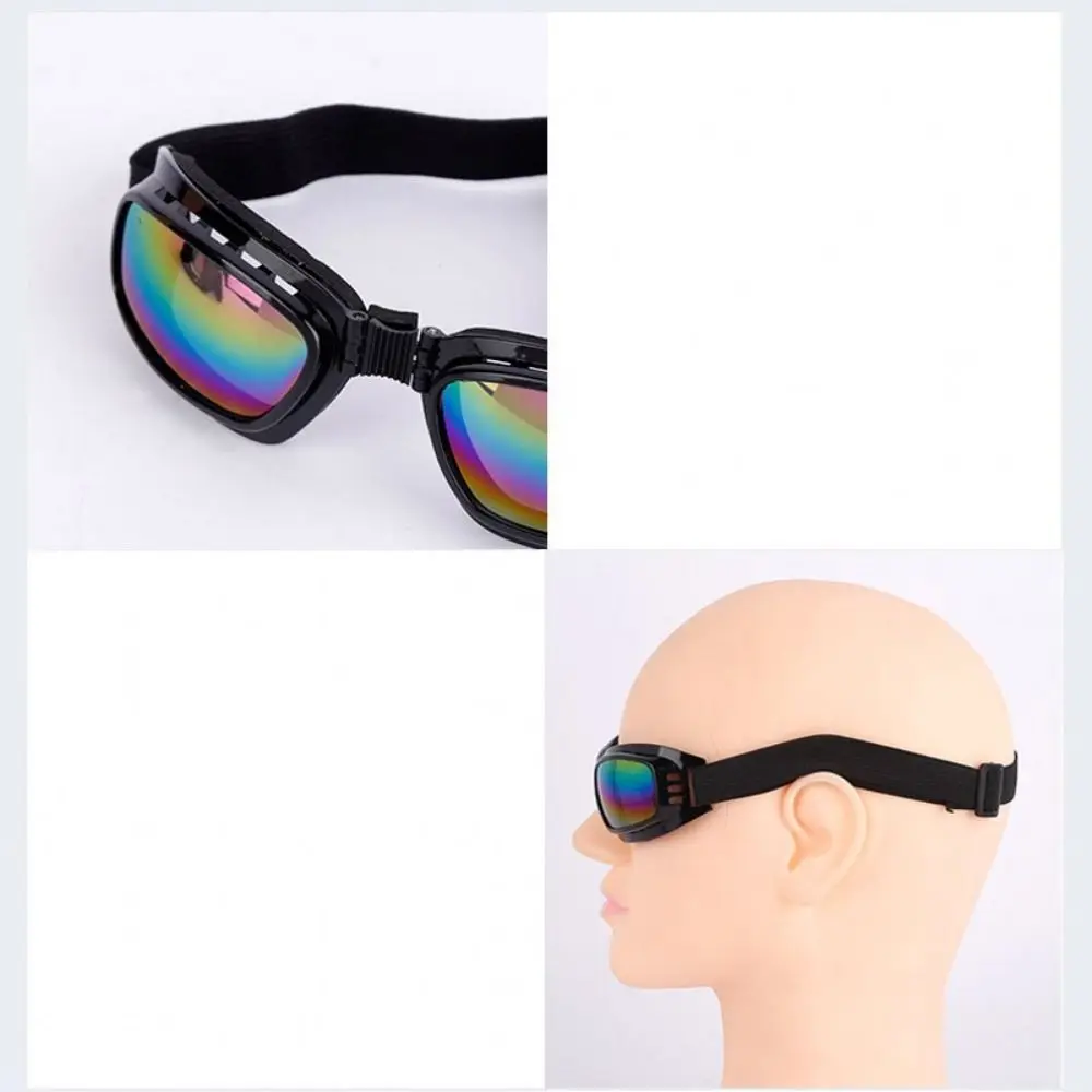 Windproof Cycling Glasses Vintage Foldable Snowboard Goggles Imitation Shock Multifunctional Motorcycle Glasses Cycling