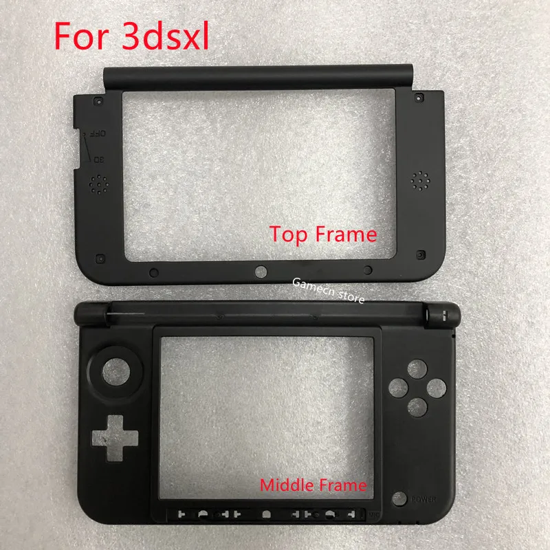 Sostituzione per 3DS XL per 3dsxl custodia shell Frame alloggiamento guscio bianco o nero telaio in plastica superiore medio o superiore