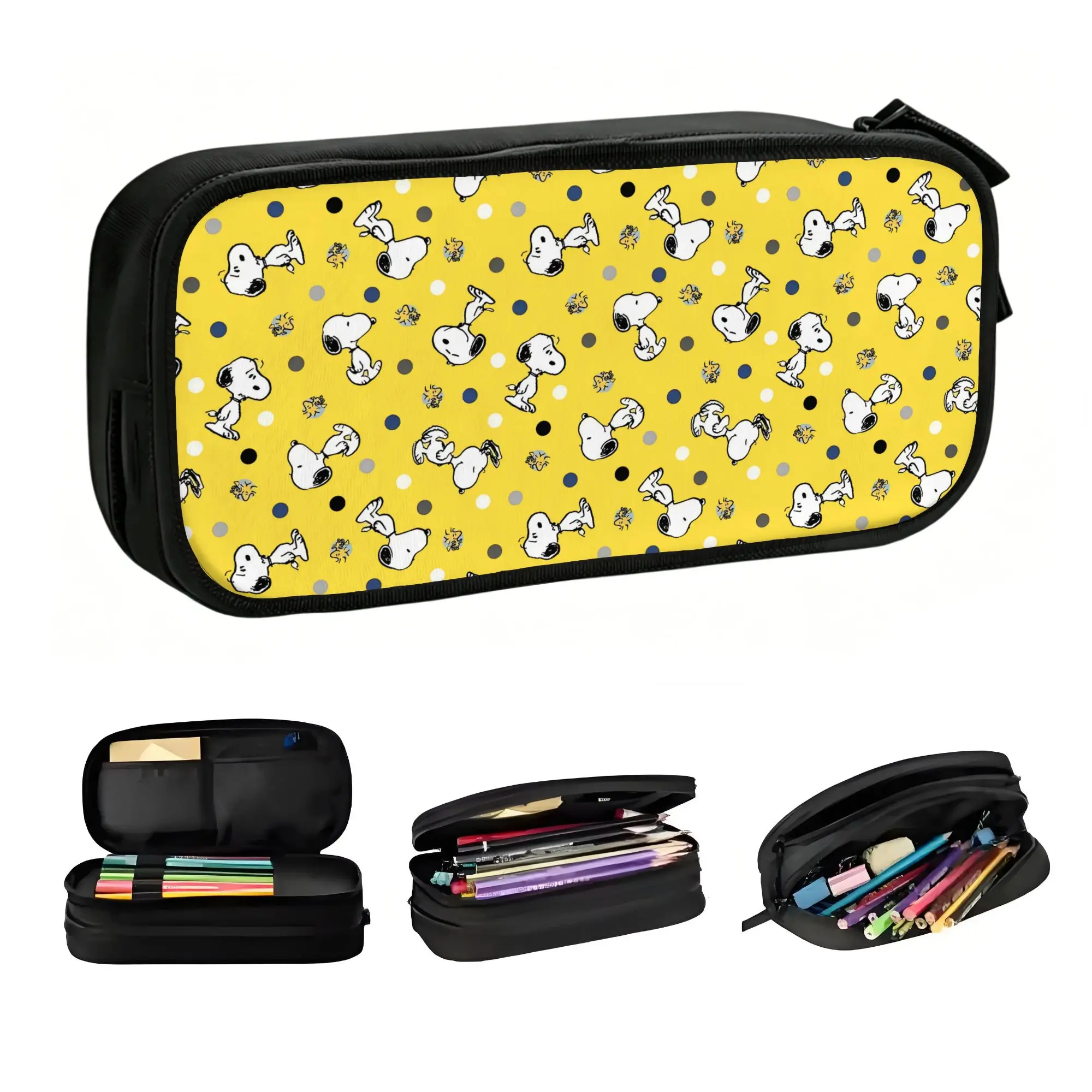 Kawaii S-Snoopys Pencil Cases for Women Men Big Capacity Anime Pencil Box School Supplies