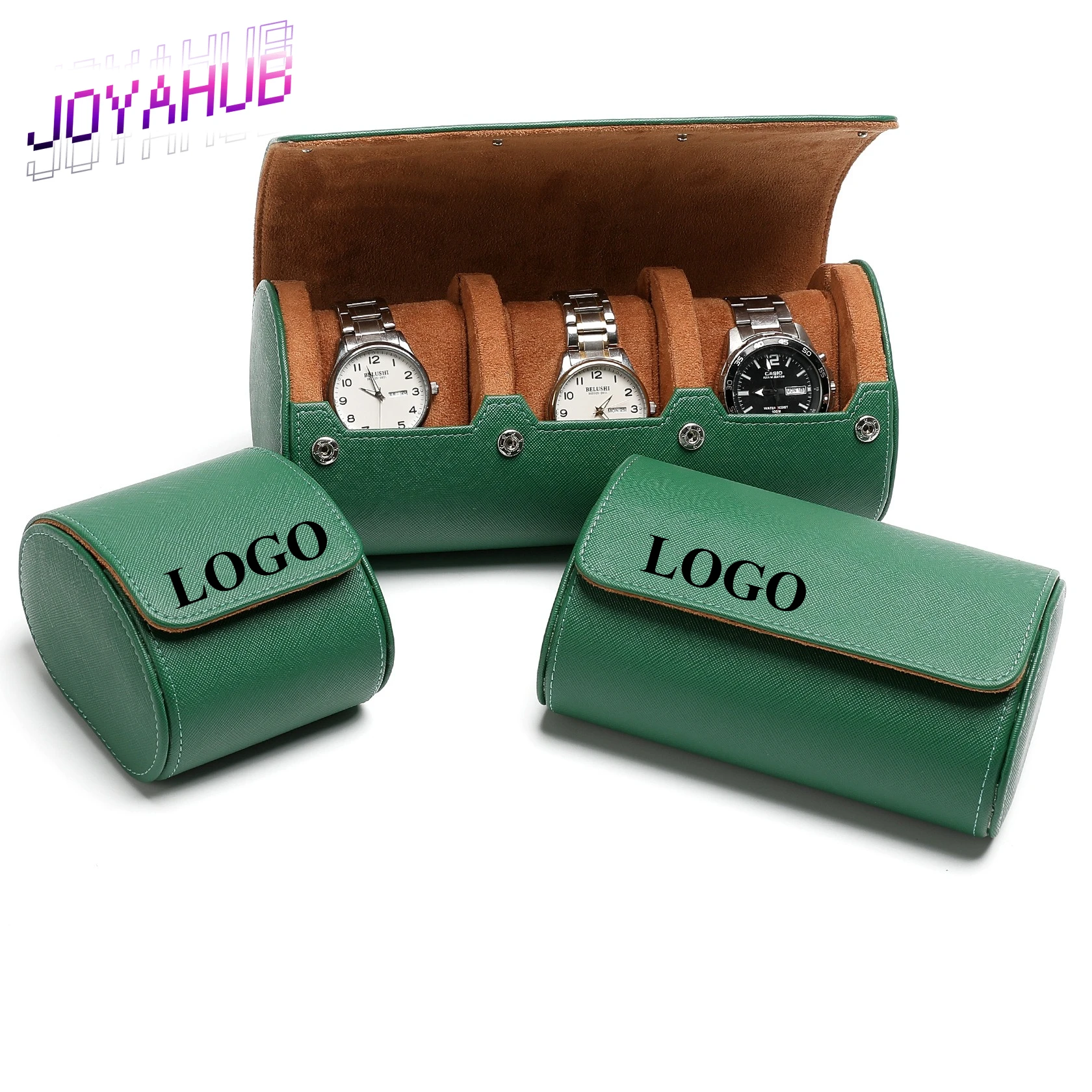 

Индивидуальный логотип для путешествий, высококачественная подключаемая коробка для хранения часов из искусственной кожи с крестообразным узором, портативная коробка для хранения часов 1, 2, 3, положение часов, коробка для часов, подарок
