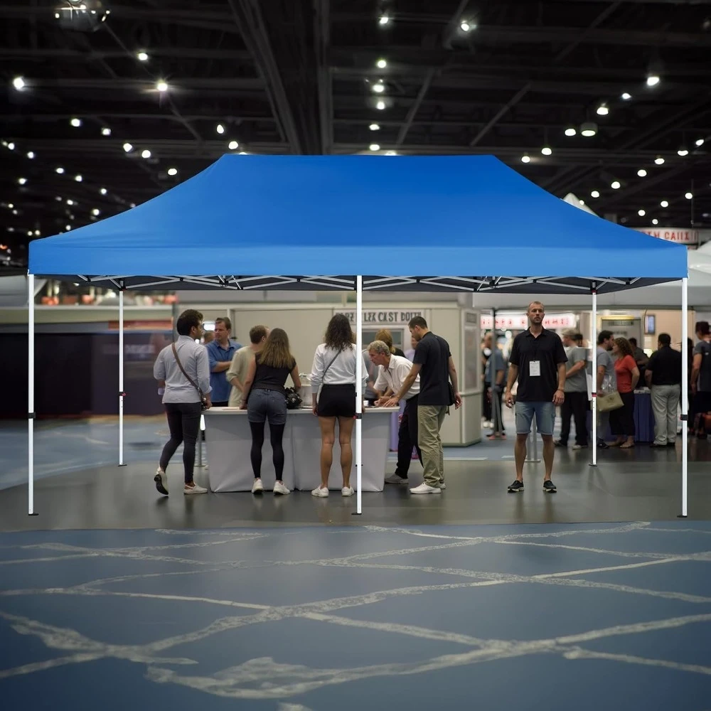 

10x20 Pop Up Canopy Tent, Commercial Canopy Tent with 400D Strength Oxford Fabric, Hexagonal Leg, 4 Upgraded, Customized