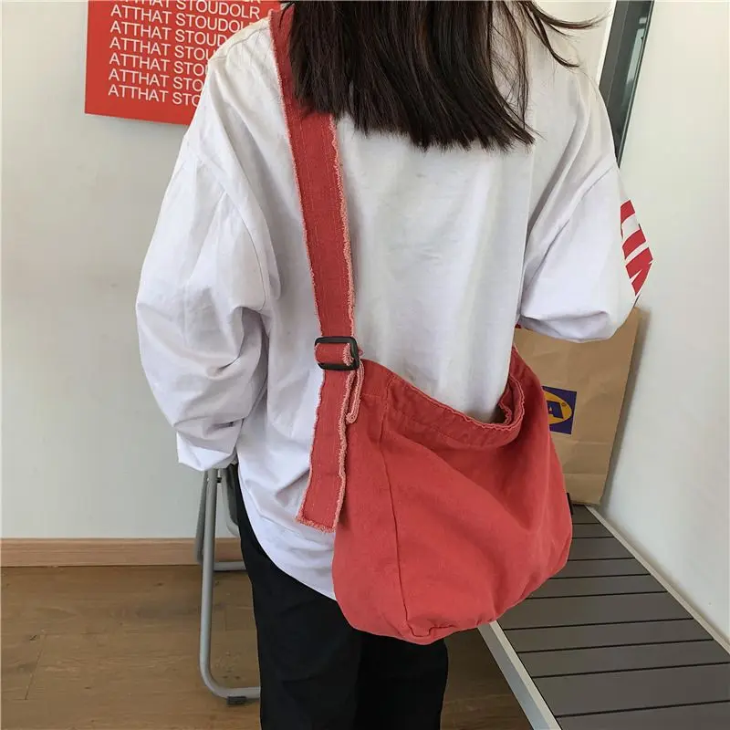 Bolsos de mensajero Retro Harajuku para hombre, bandolera de gran capacidad, bolsos escolares que combinan con todo, bolso de lona para estudiantes