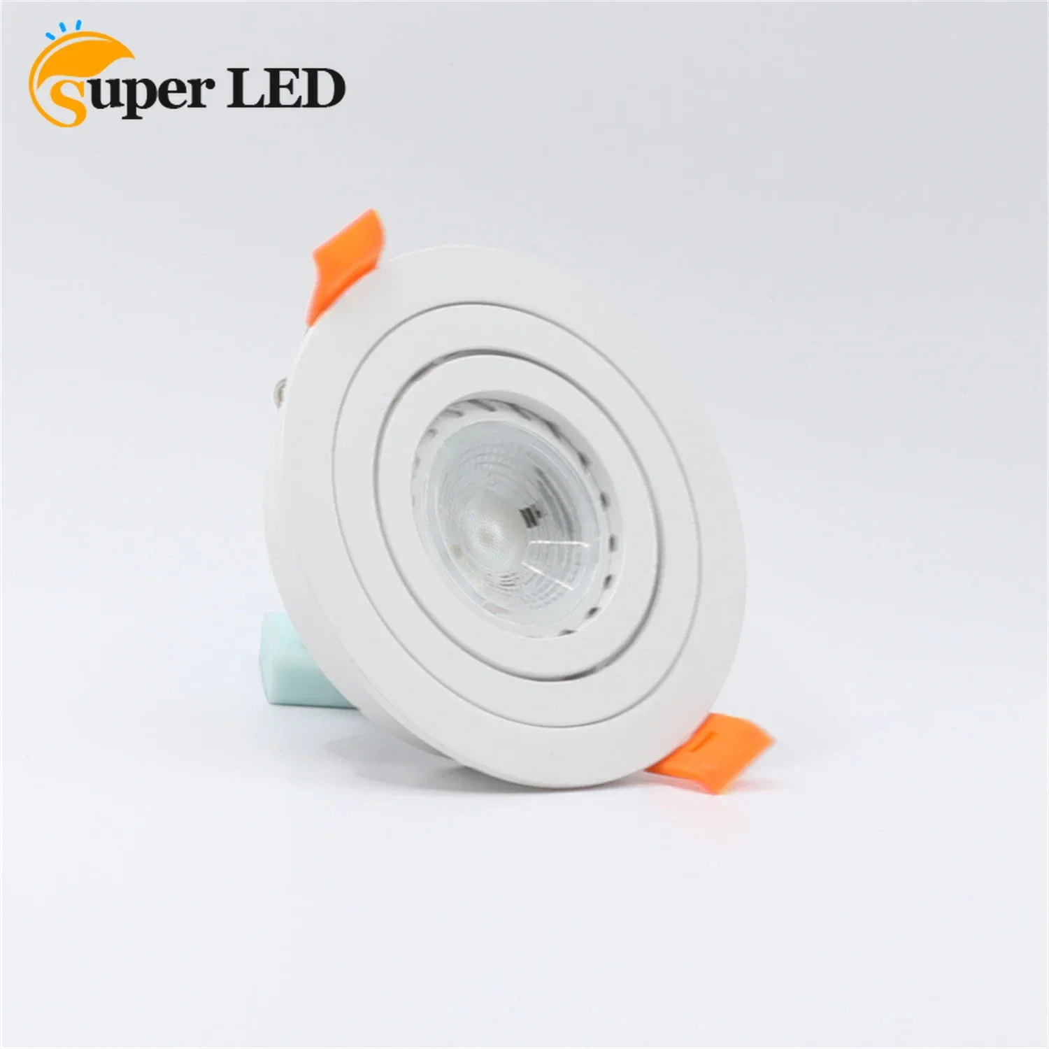 Aluminum Housing Round LED GU10 MR16 GU5.3 Ceiling LED Downlight Housing Cut Hole 70mm Fixture Frame