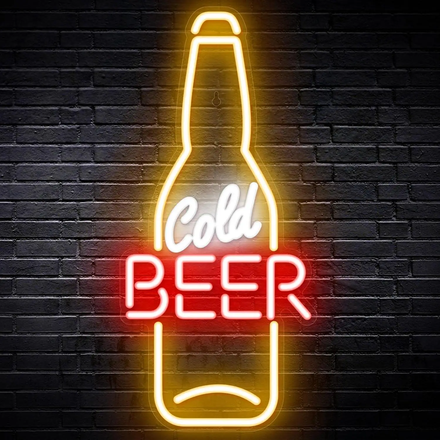 Letrero de Neón de Cerveza Fría, Luces LED de Neón USB Regulables para Negocios, Bares, Pubs, Cuartos de Hombre, Garajes, Tabernas, Bistrós, Tiendas, Decoración, Regalos