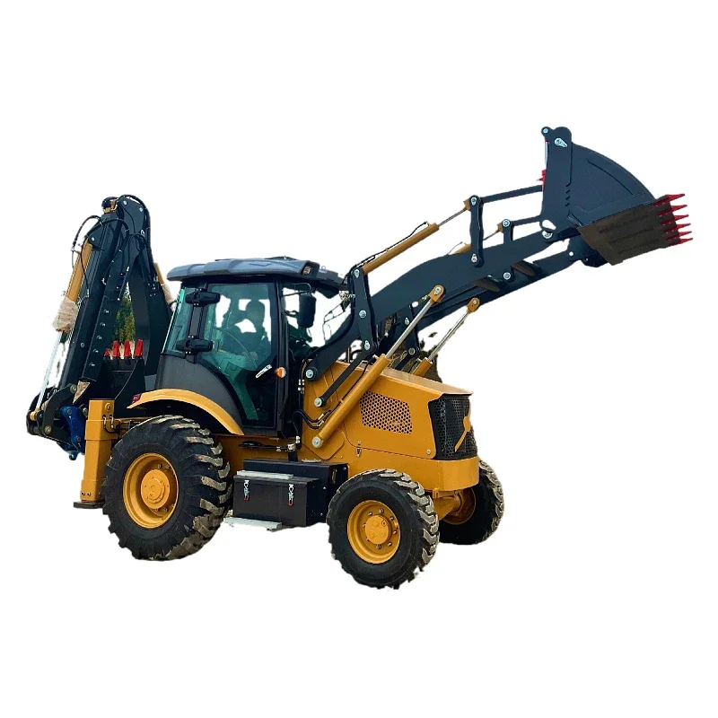 China made Mini Tractor Front End Compact Backhoe Loader with Excavator for Sale