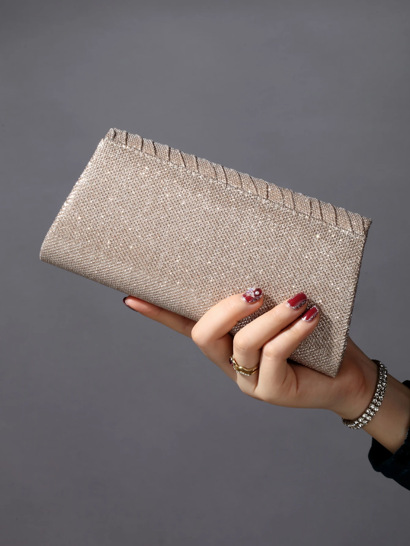 Glamorous, Elegant, Exquisite, Quiet Luxury Sequin, Stylish, Luxury, Shiny Glitter Evening Bag Purse Women Evening Bag