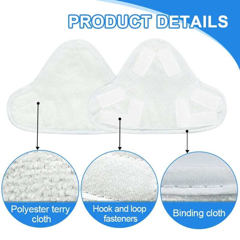 3 pezzi Steam Mop Pad Mop panno lavabile pulito microfibra lavabile Mop Head In Mop panno riutilizzabile per H2O X5 modello 25*18 CM