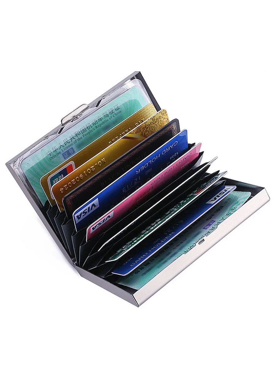 

Gebwolf Men RFID Blocking Aluminum Metal Slim Wallet Money Bag Anti-scan Credit Card Holder Thin Case