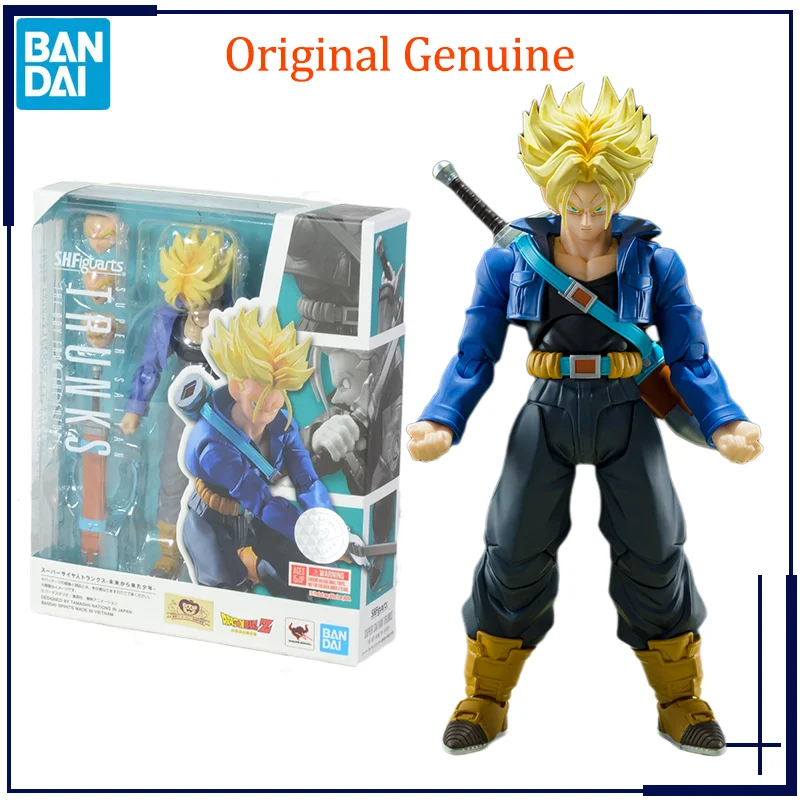 

Original Genuine S.H.Figuarts Dragon Ball Super Saiyan 2 Trunks Bandai Anime Model Toys Action Figure Gifts Collectible