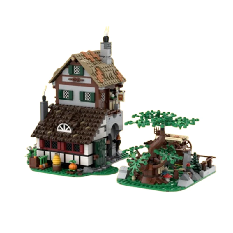 Spot MOC-193841 Small Particle Assembled House Building Tree Series Building Blocks Puzzle Gift Toy Model Ornament