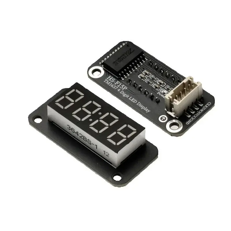 TM-1637 0.56 inch four-digit seven-segment digital tube clock display module, with clock point electronic clock display