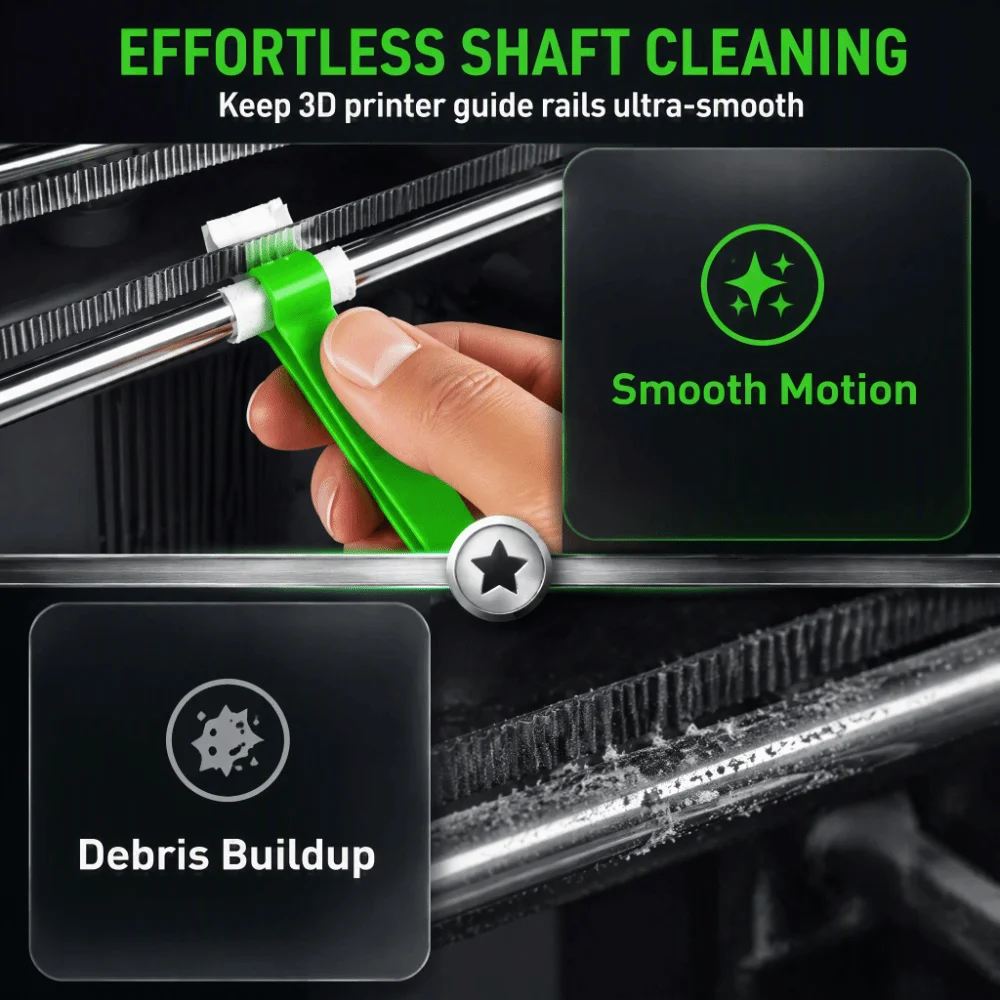 10pcs Portable Guide Post Cleaning Aid Tool Mini Handheld Residual Old Oil Cleaner Green Quickly Remove