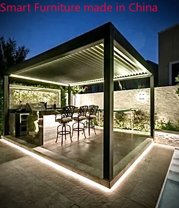 Garden Decoration Customized Color Aluminium Terrace Roof Pergola for Sunshade and Rest