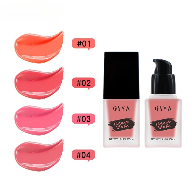 أحمر خدود سائل مخملي خالي من الزيوت المتهوية، لمسة نهائية طبيعية غير لامعة، لون قابل للبناء من أجل لون الخد الصحي يدوم طويلاً