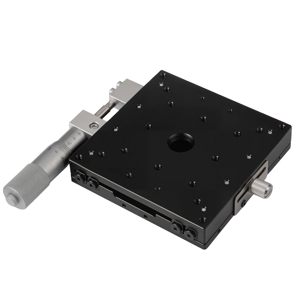 X Axis 100mm LX100-C LX100-L LX100-R Trimming Station Manual Displacement Platform Linear Stage Sliding Table  Cross Rail New