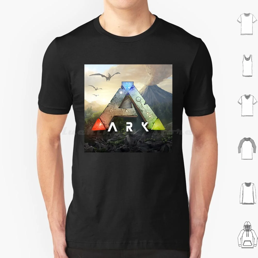 Logo Game Art T Shirt Cotton Men Women Diy Print Ark Ark Survival Evolved Survival Evolved Ask Survival Game Gaming Dinosaurs