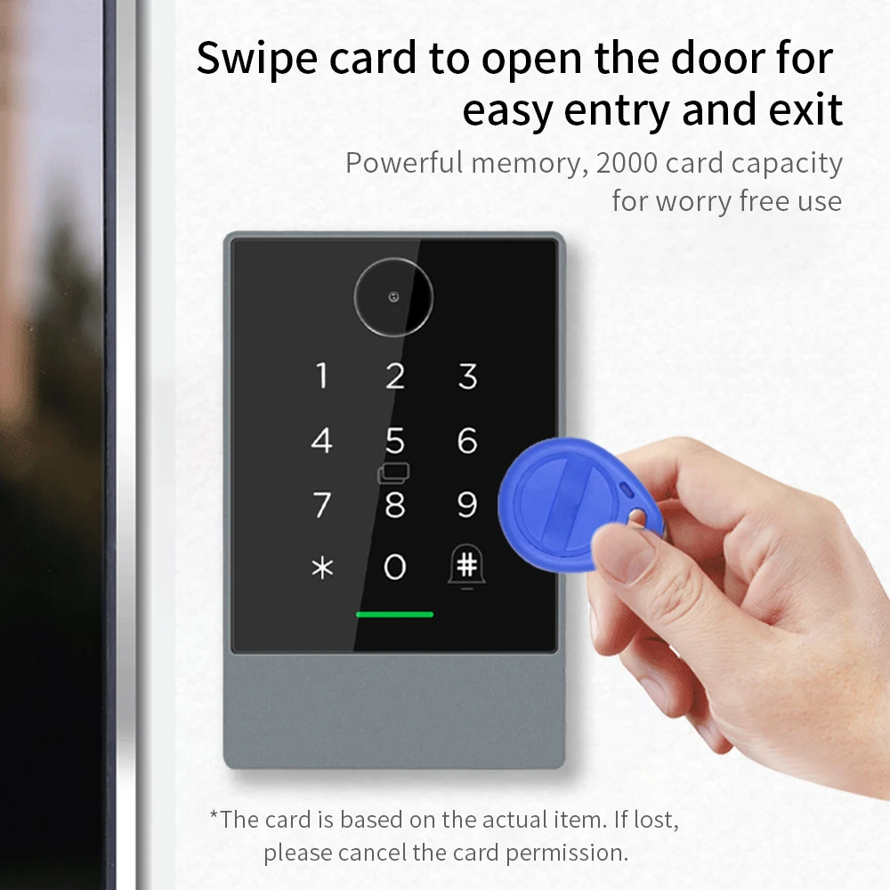 TTLOCK TTHotel Access Control Keypad 13.56Mhz RFID WiFi & BLE QR Code Password Card Remote Temporary Code Unlock for Hotels