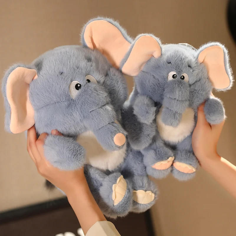 22/30/43cm Kawaii Blue Elephant Plush Toy Sit Up Blue Elephant Animal Plush Toy Throw Pillow Is The Best Gift For Children