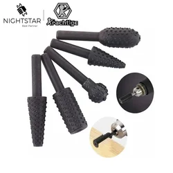 Cabezal de molienda HSS, herramienta eléctrica, cortador de carpintería, brocas, limas rotativas para manualidades, vástago 1/4, 5 uds.