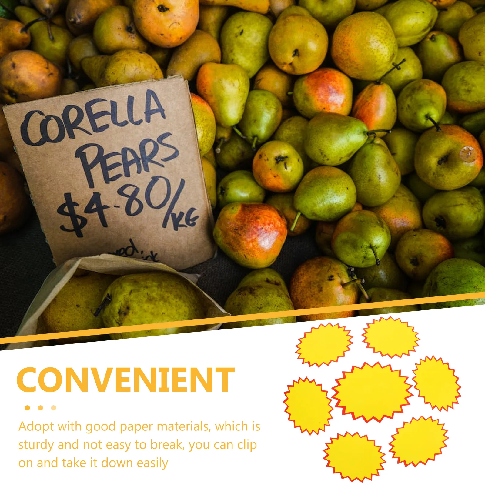 100 Pcs Money Party Decorations Sign Display Stand Sticker Store Favors Price Lable