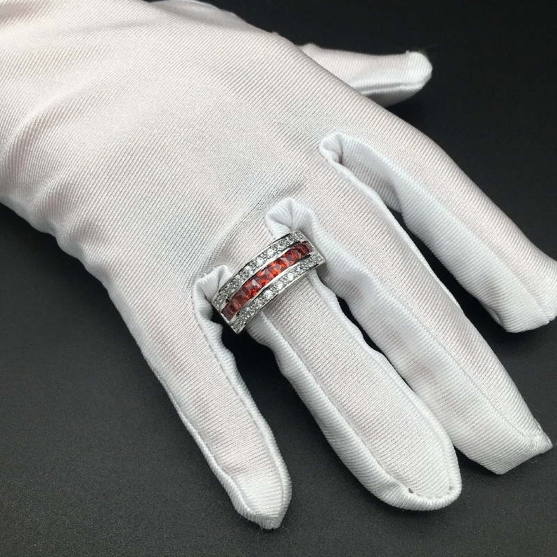 Fashion Ring for Men Women 925 Silver Jewelry with Zircon Gemstone Finger Rings Wedding Bridal Party Hand Accessories Wholesale