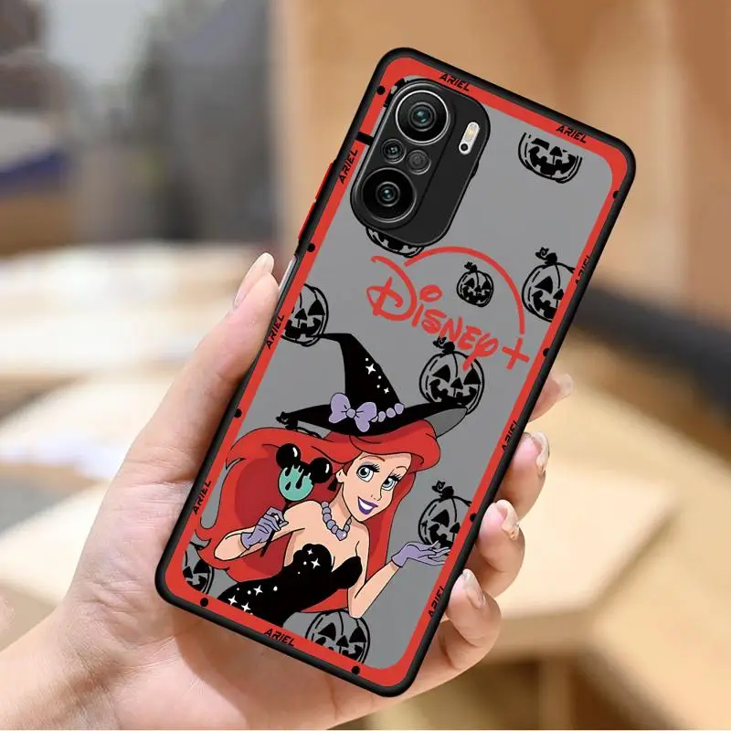 phone case for Redmi note 13 9 12 pro plus 10 5G 8t 11pro 12s 7 k40 Los casos matte frosted fundas Disney Princess Magic Queen