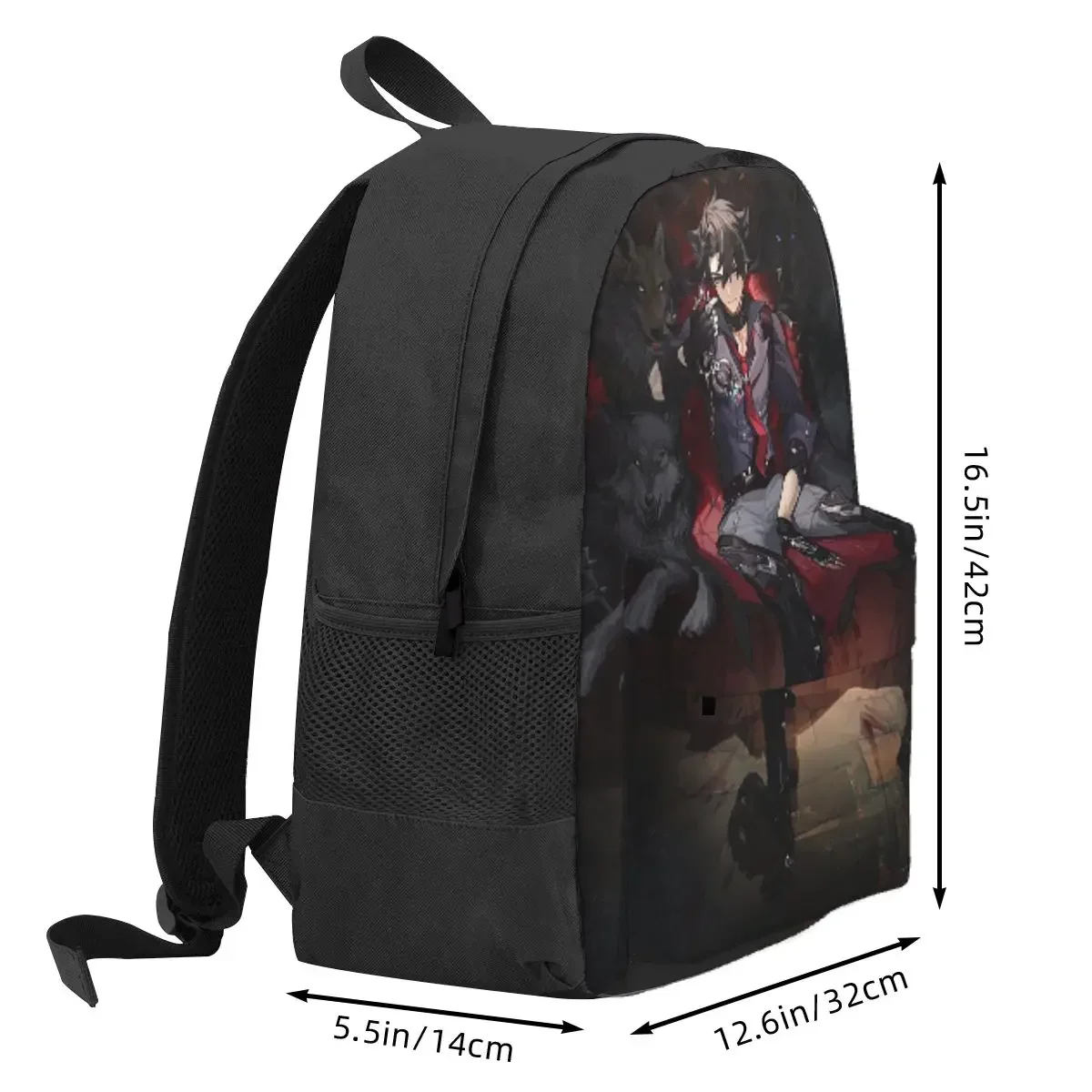 Genshin Impact Wriothesley Risley Backpack Daypack Large Capacity Boys Girls BookBag School Bag Shoulder Bags for Men Women
