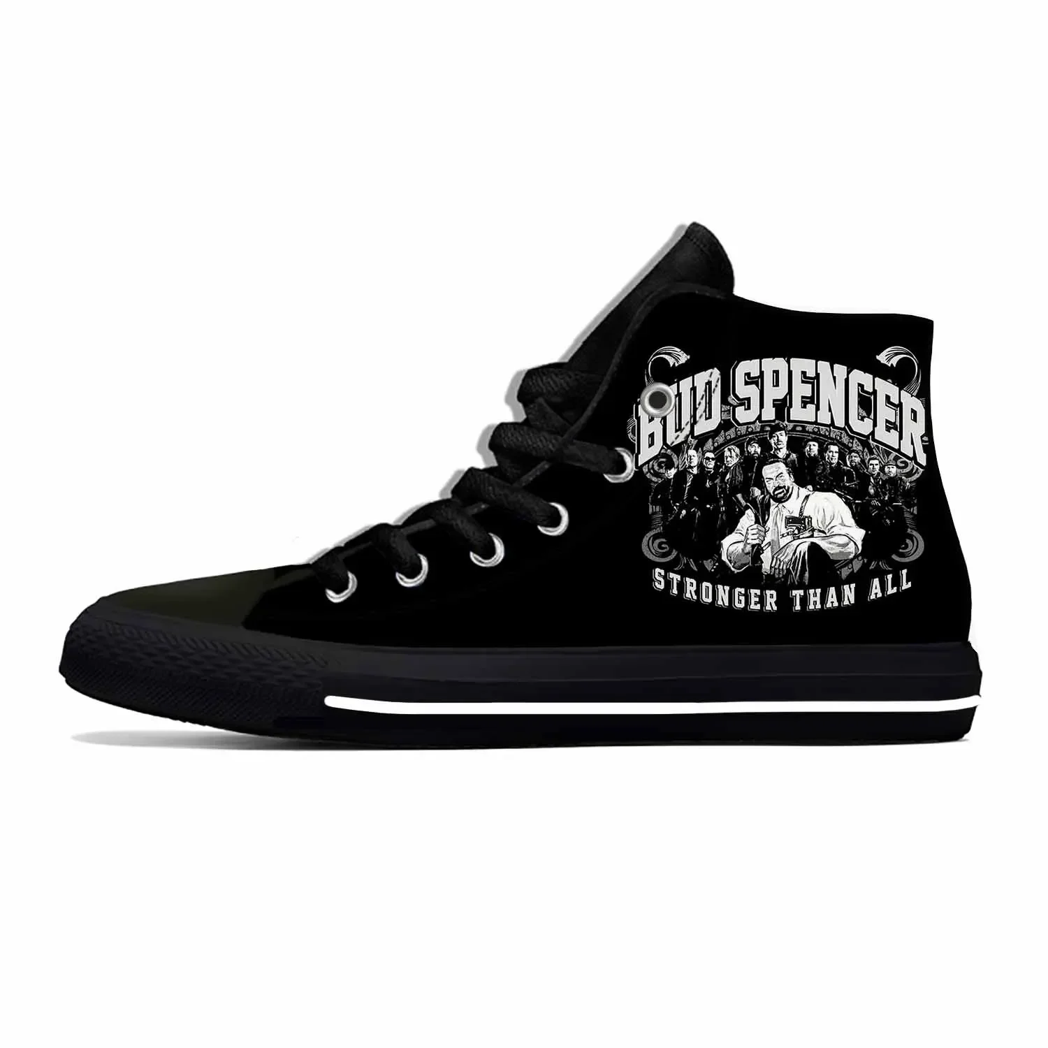 Anime Cartoon Manga Movie Comic Funny Bud Spencer Casual Cloth Shoes High Top Lightweight Breathable 3D Print Men Women Sneakers