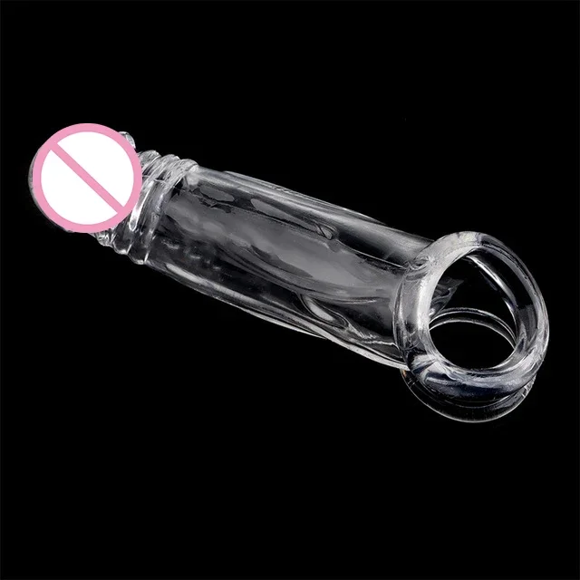 Silicone Penis Dildo Sleeve Penis Enlargement Condoms for Men Penis Extension Bigger Dick Adult Intimate Goods Reusable Condom