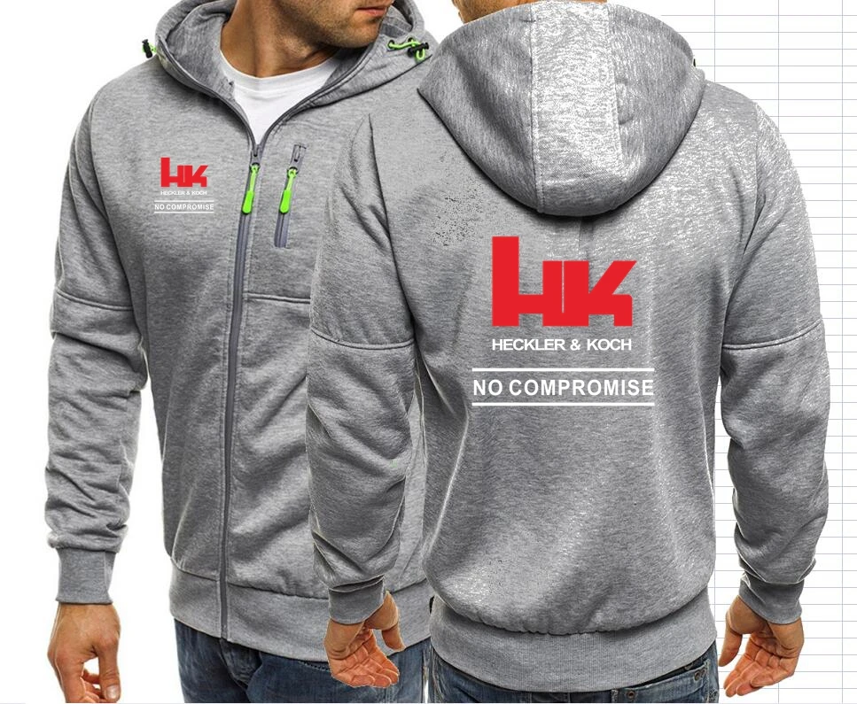 2023 H&K Heckler Koch Jackets Hooded Outdoor Shooting HK MP5 G3 G36 USP Pistol Punisher XM25 Sweatshirts Jacket Men Outerwear