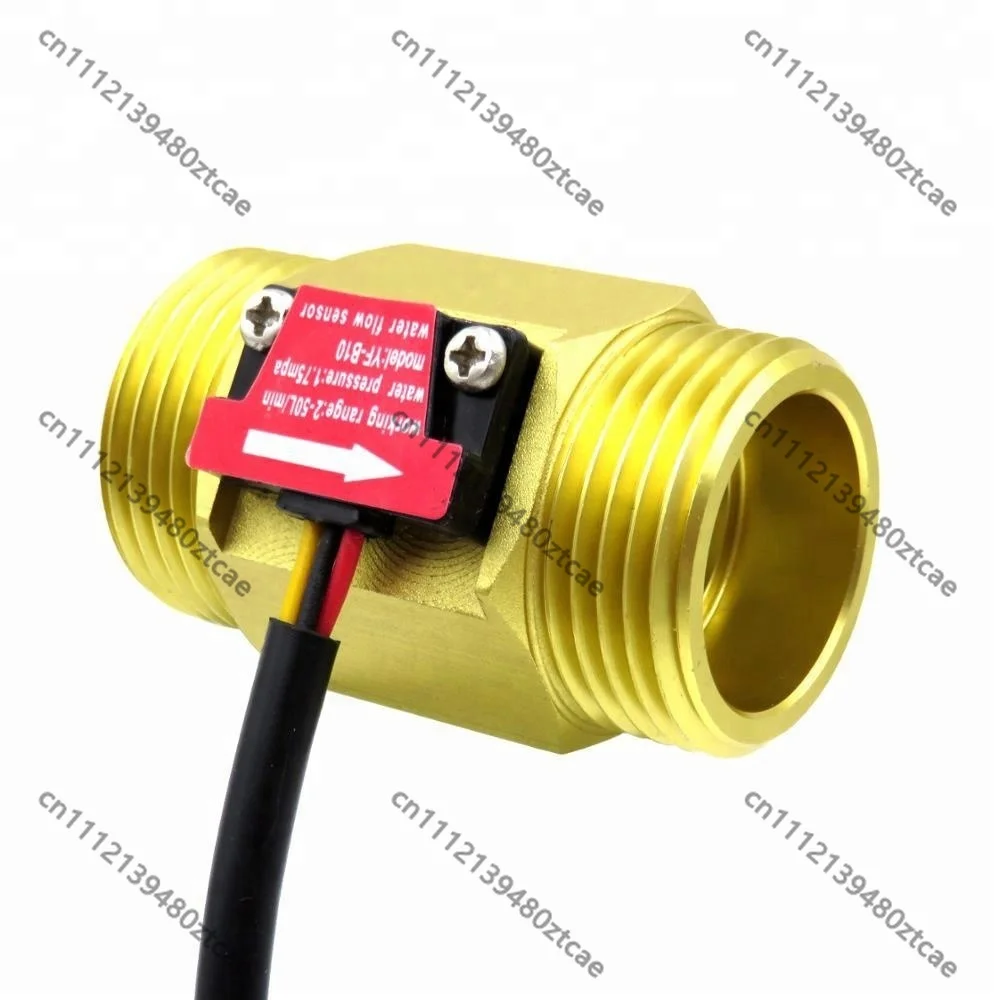 G1 B10 Male Thread Water Flow Sensor, 2-50 L/min, DC24V power supply. Practical flow counter for water heaters and boilers
