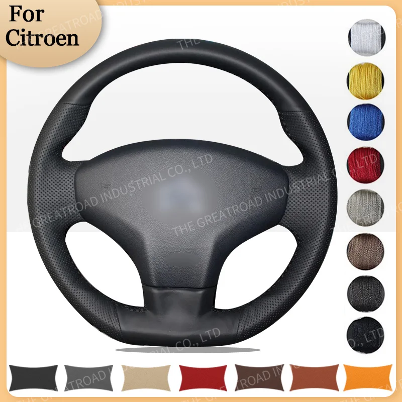 

Изготовленный на заказ чехол на руль автомобиля с оплеткой для Citroen Elysee C-Elysee 2014, новый автомобильный интерьер Elysee