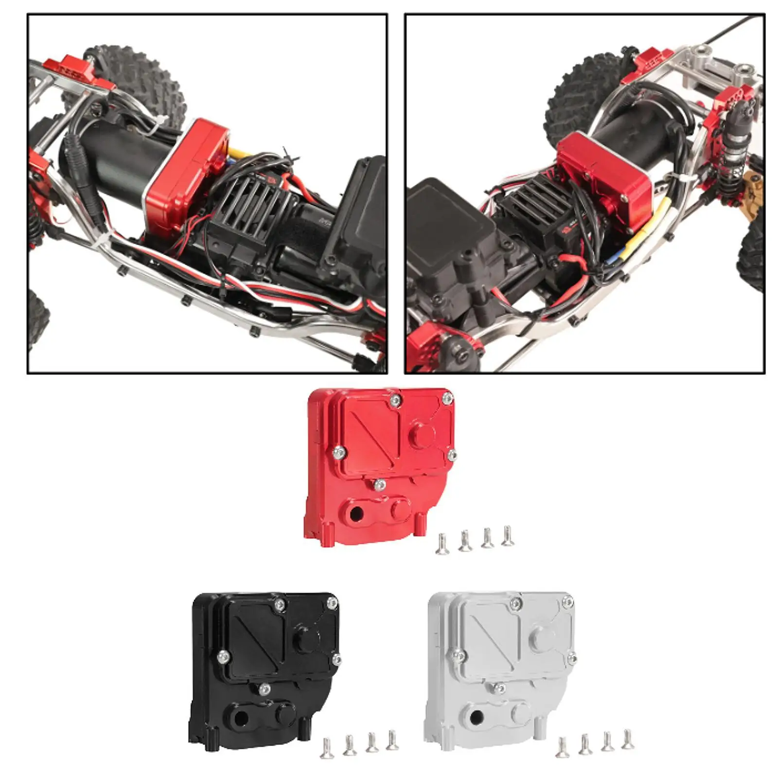 

Gearbox Housing Multipurpose Lightweight Easy Installation 1:12 Scale RC Car Aluminum Modification for RC Vehicle Attachments