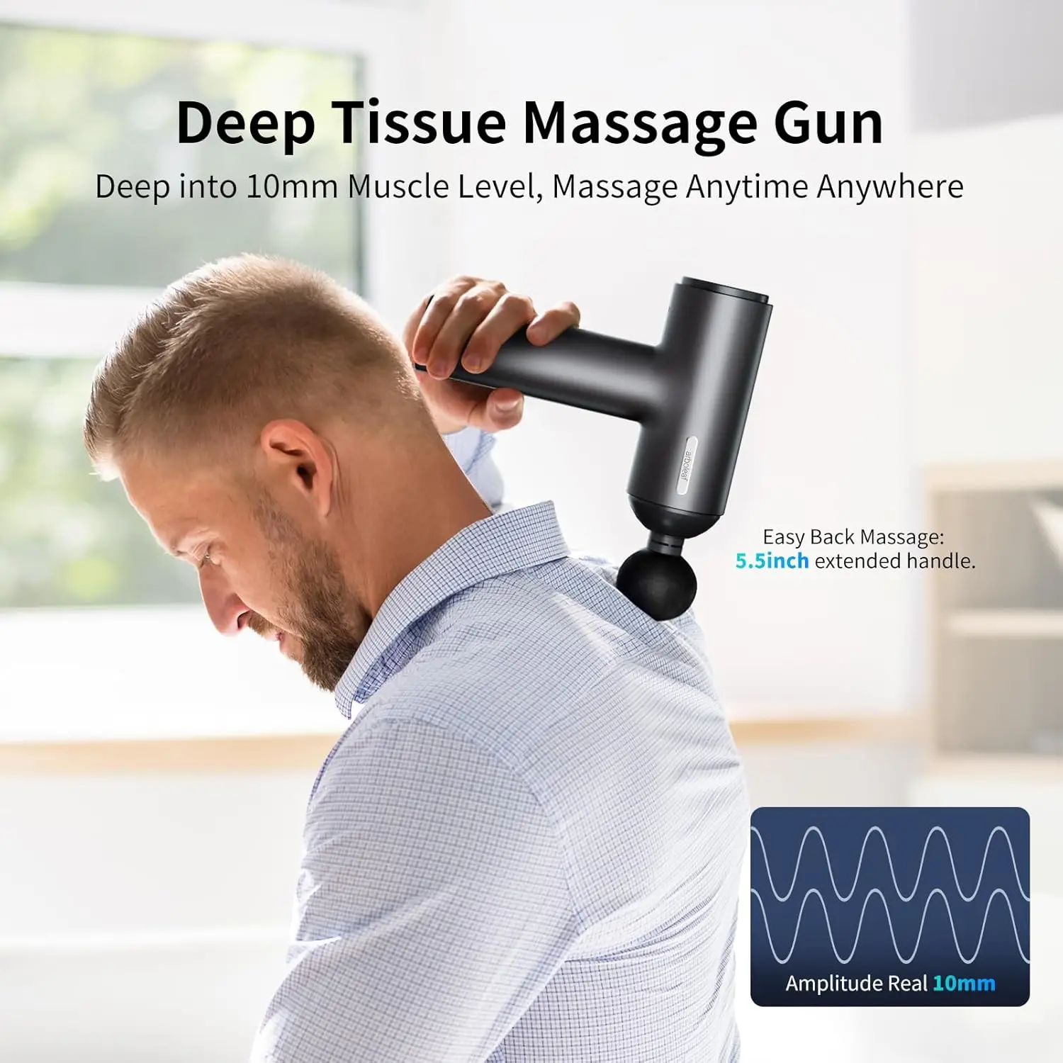 Massage Gun, Powerful Massage Gun Deep Tissue, Handheld Percussion Muscle Massager