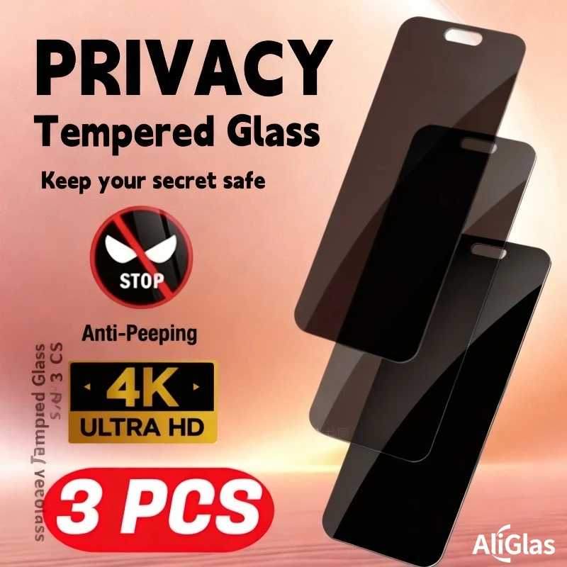 

3 шт., защитные пленки из закаленного стекла, подходящие для Iphone 17 16 15 14 13 12 11 Pro Max 15 14 16 Plus 16E XR XS Max Glass