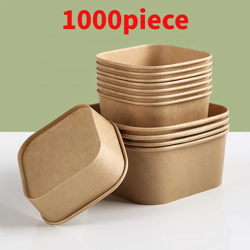 10 00piece.Custom.Custom Printed Biodegradable Fast Food Container Disposable Takeout Packaging Salad Hot Food Box