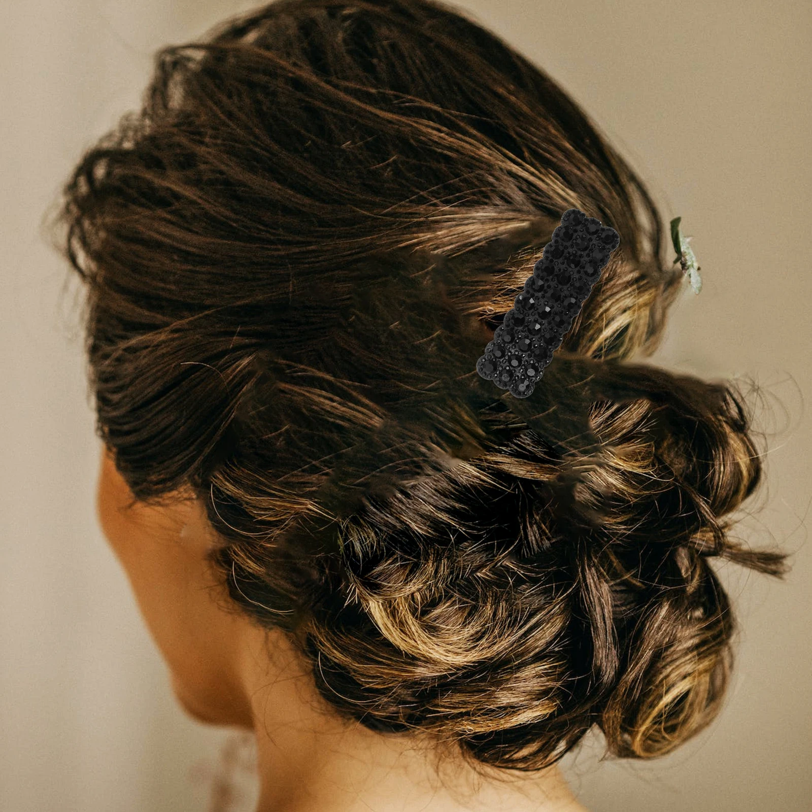 

4 Pcs Rhinestone Hair Clips Barrettes Women Bridal Hairpins Wedding Party Everyday Accessories Hair Care Styling