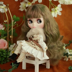 ICY DBS Blyth Doll Heavy Metal Wavy Hair White Skin Joint Body Neo 1/6 BJD Ob24 Anime Girl Toys