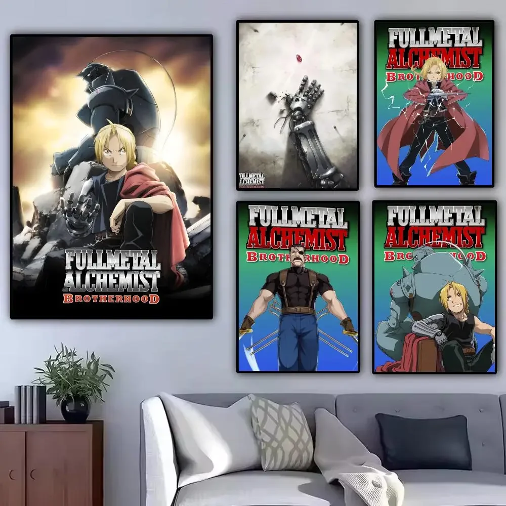 Anime F-Fullmetal A-Alchemist Painting Calligraphy Modern Canvas Poster Wall Art Aesthetic Bedroom Decor for Cafe Home Gift