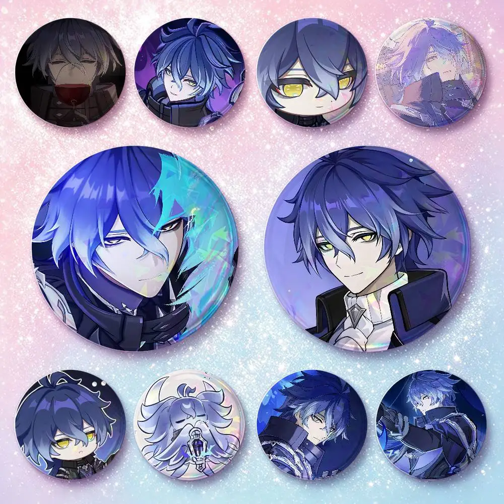 Cute Funny Genshin Impact Flins Badges 25 32 44 58 75 Mm Round Cosplay Pin Bag Decor Fans Collect Friends Gifts Brooch Souvenir