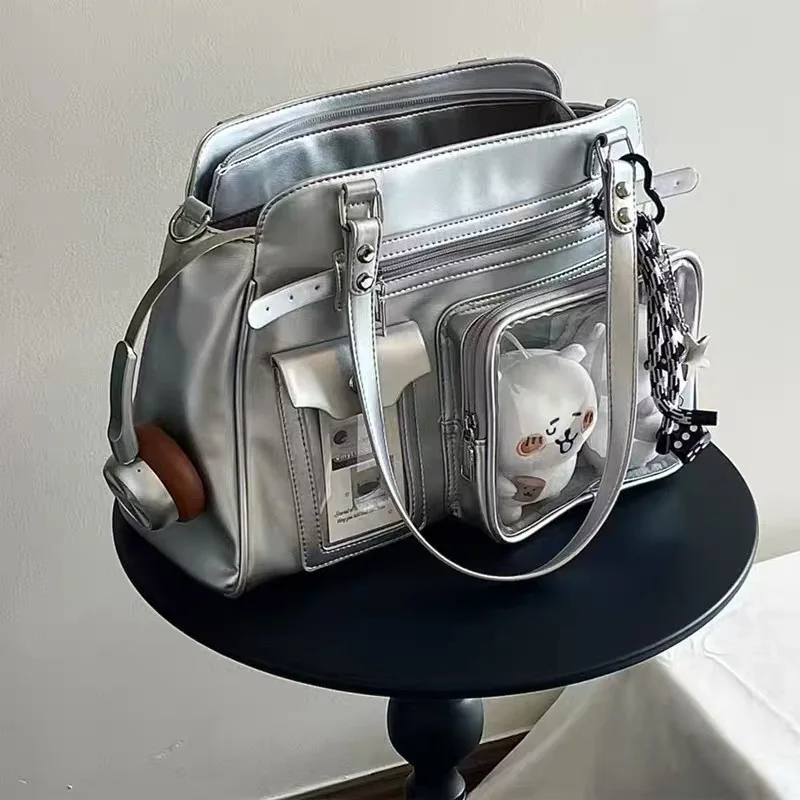 

New Y2K Fashion Ita Shoulder Bags Cute Girl Transparent Bag Sweet Women Comic Exhibition Crossbody Bag Cute DIY Display Handbags