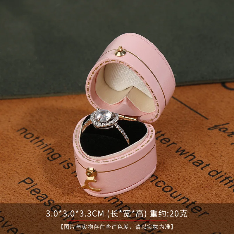 Mini Ring Box Retro Simple Small Ring Box Ring Box Jewelry Box Octagonal Portable Earrings Box in Stock Wholesale