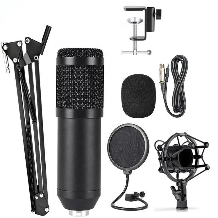 

Professional Condenser Microphone Sound Recording BM-800 with Shock Mount BM-800 for Radio Braodcasting Singing Conde