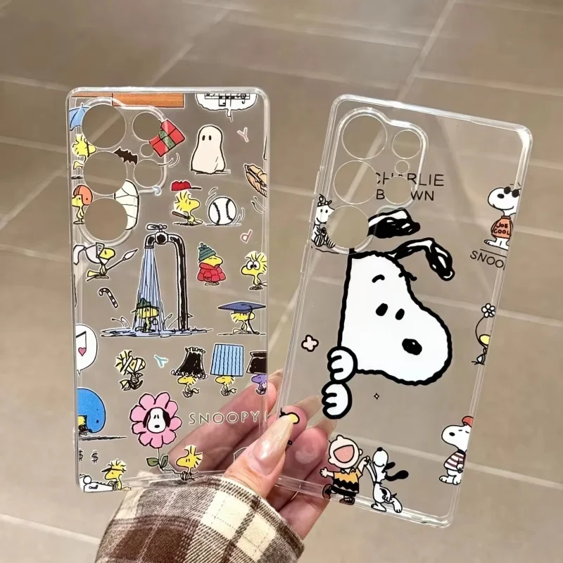 Cute Snoopy Charlie Brown faucet Flower Phone Case For Samsung Galaxy S22 S23 S24 S25 S26Ultra Note 10 20 Plus Shockproof Cover﻿