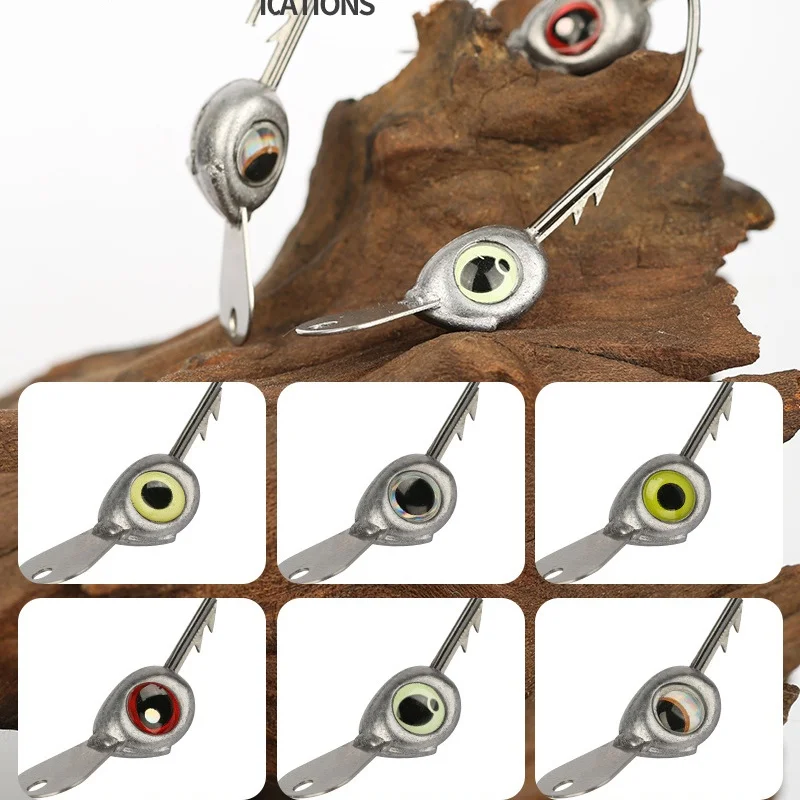 Angeljigkopfhaken mit Tauchbrett-Köder, Schwing-Minnow-Wobbler, 4X verstärkte Haken, zum Grundangeln, 5 Stück im Set, SALE – Detail 7